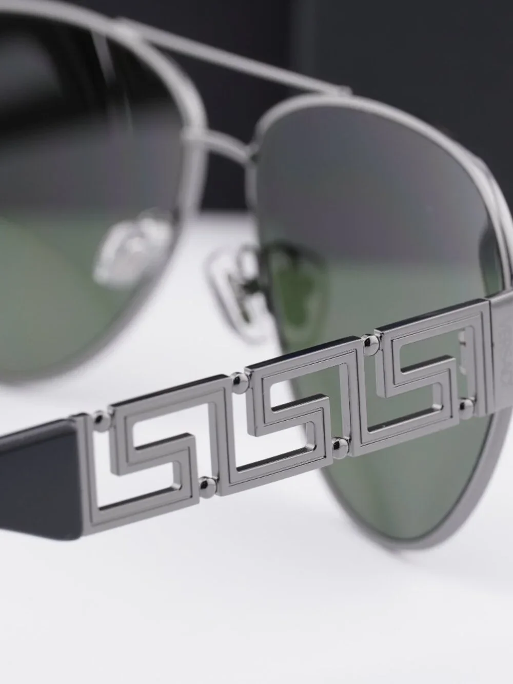 Versace VE2289 100071 Aviator Sunglasses – Gunmetal / Dark Green